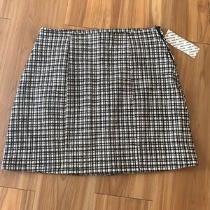 Urban Outfitters Side Slit Mini Checkered Skirt